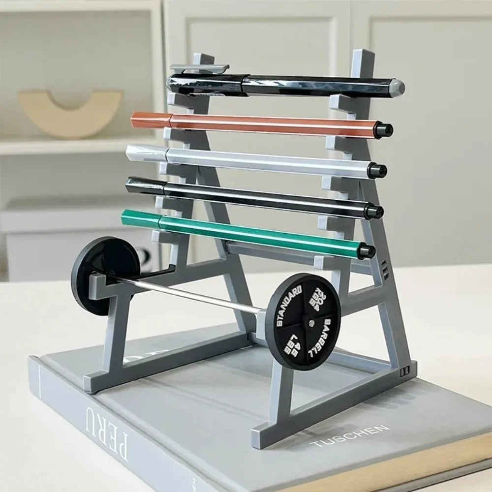 Squat Rack Pen Holder Fun Desk Accessories for Office Funny Pen Holder for Men Desk Mini Pen Organizer