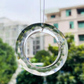 50Mm Circle Crystal Suncatcher Prism Rainbow Maker round Ring Glass Chandelier Parts Lamp Pendant Garden Window Hanging Decor
