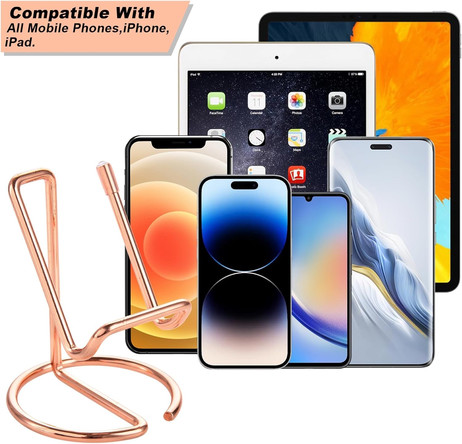 Ty Wats Minimalist Adjustable Phone Stand – Sturdy Aluminum Desktop Dock