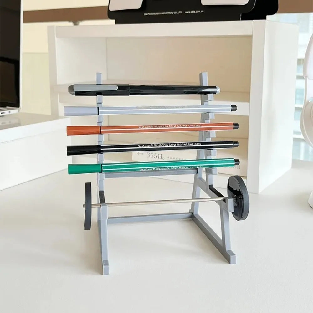 Squat Rack Pen Holder Fun Desk Accessories for Office Funny Pen Holder for Men Desk Mini Pen Organizer