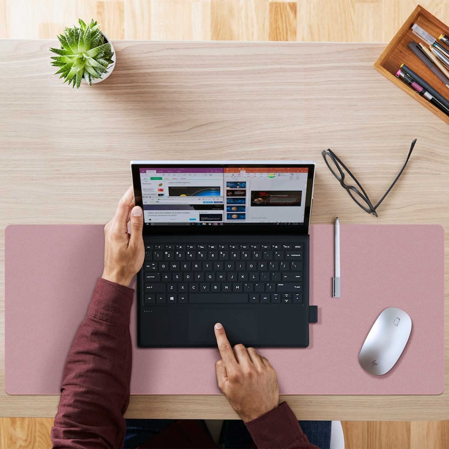 Ty Wats Co. Premium Dual-Sided Leather Desk Mat