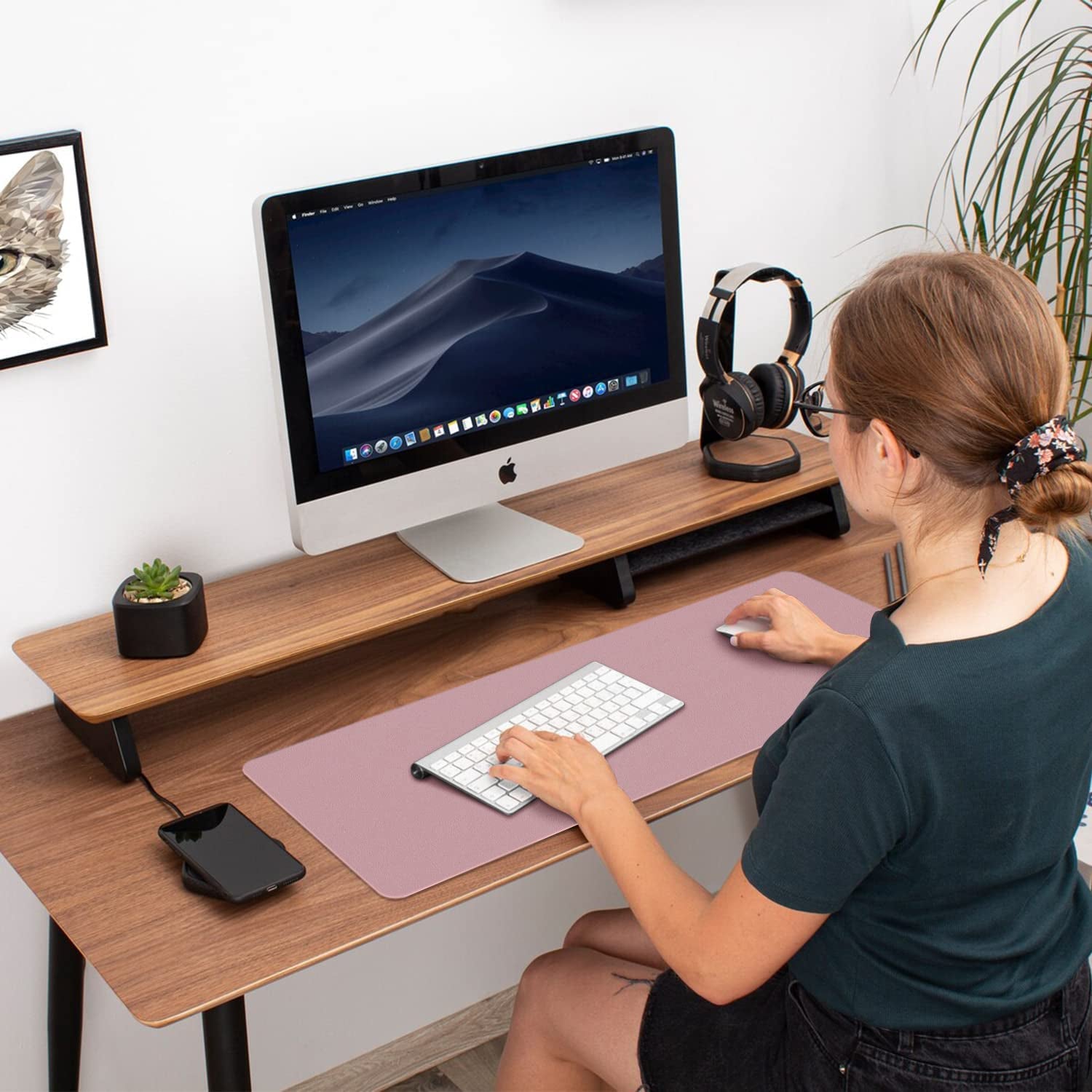 Ty Wats Co. Premium Dual-Sided Leather Desk Mat