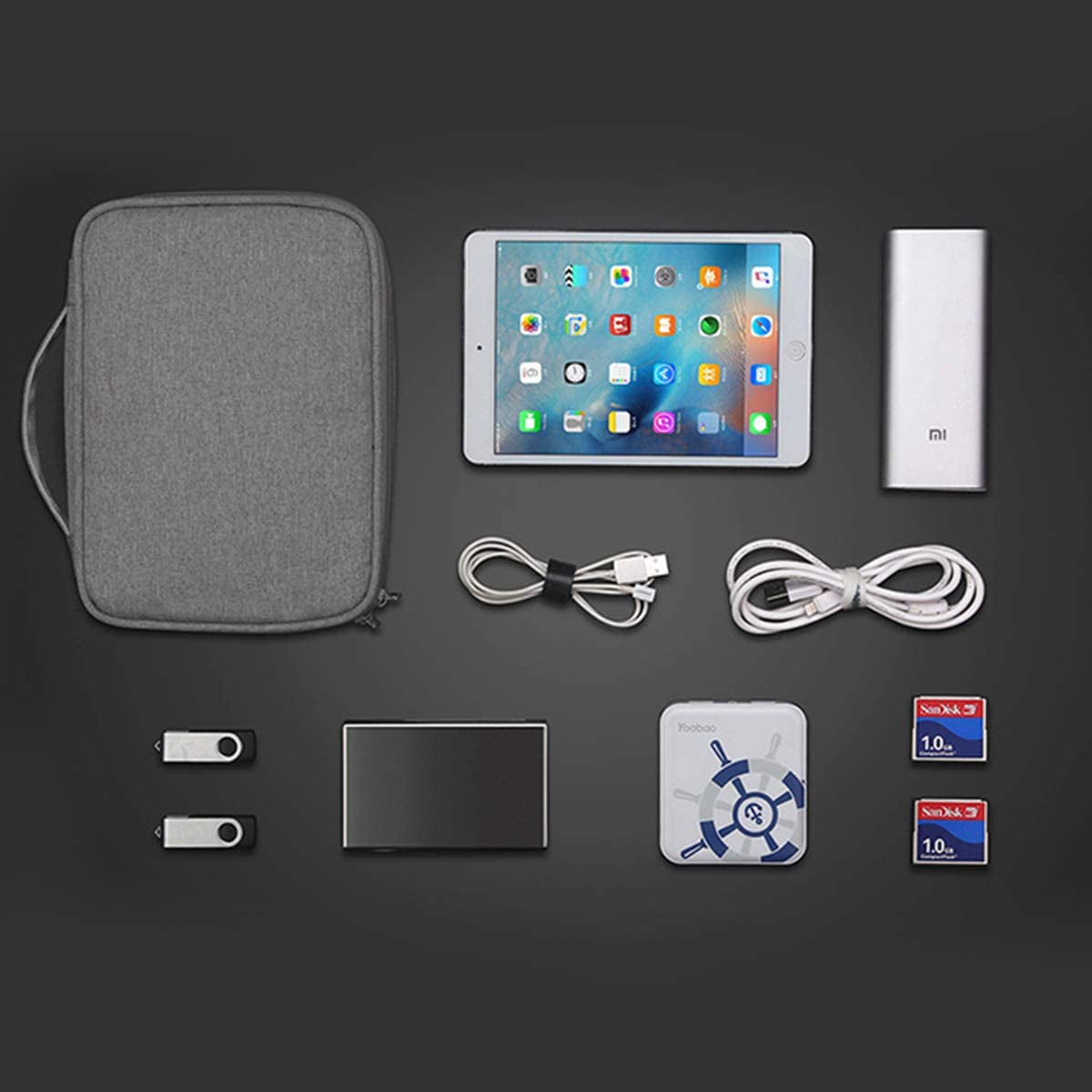 Ty Wats Portable Electronics Organizer – Travel Case for Tech Accessories & Cables