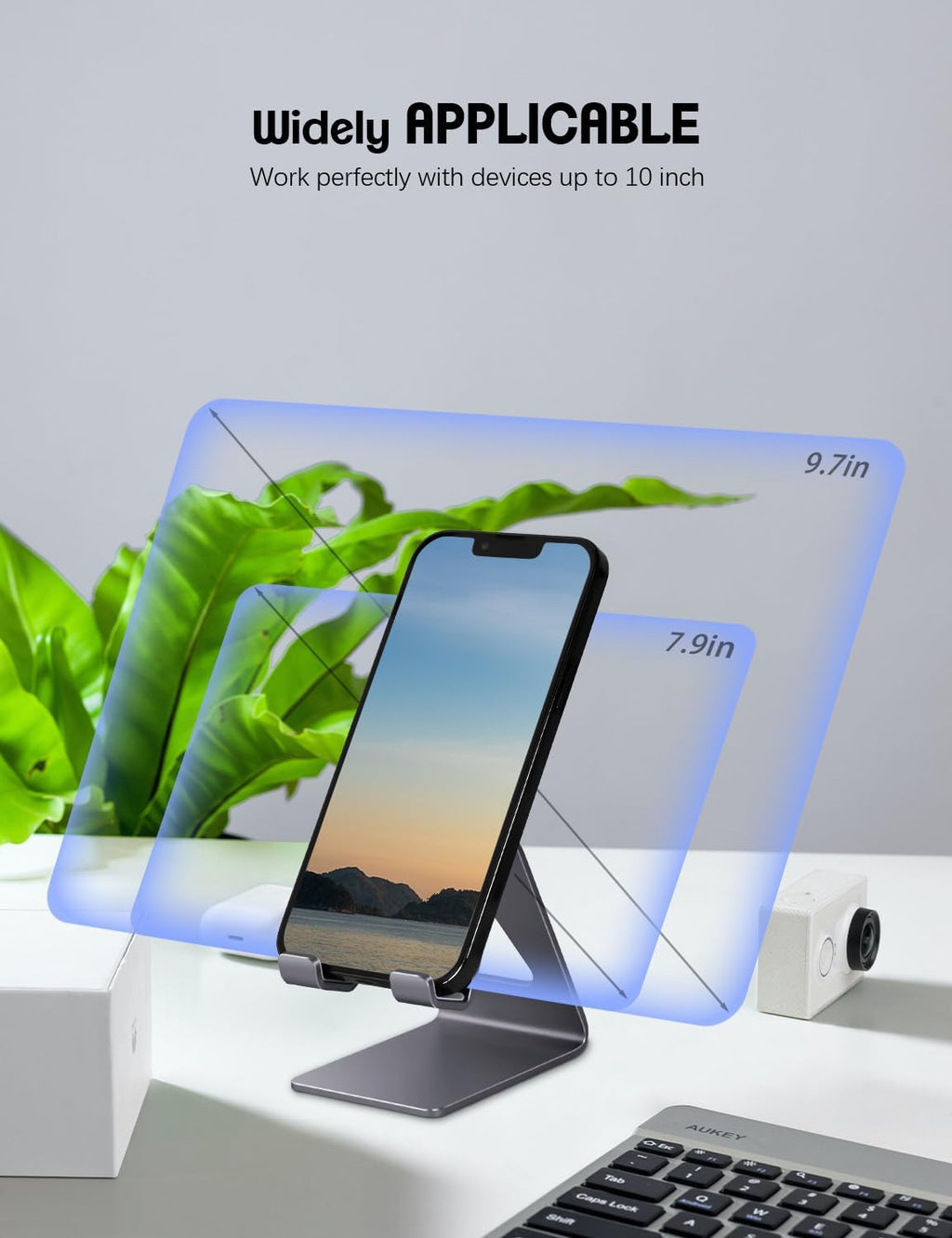 Ty Wats Minimalist Aluminum Desk Phone Stand – Fully Adjustable & Stable