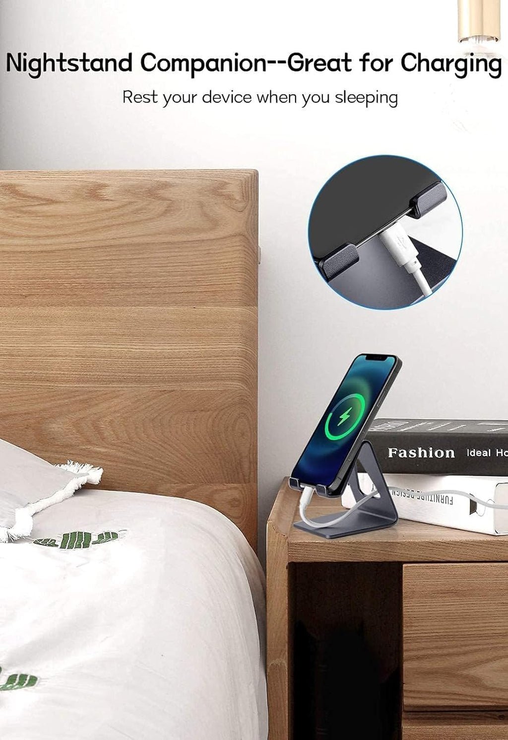 Ty Wats Minimalist Aluminum Desk Phone Stand – Fully Adjustable & Stable