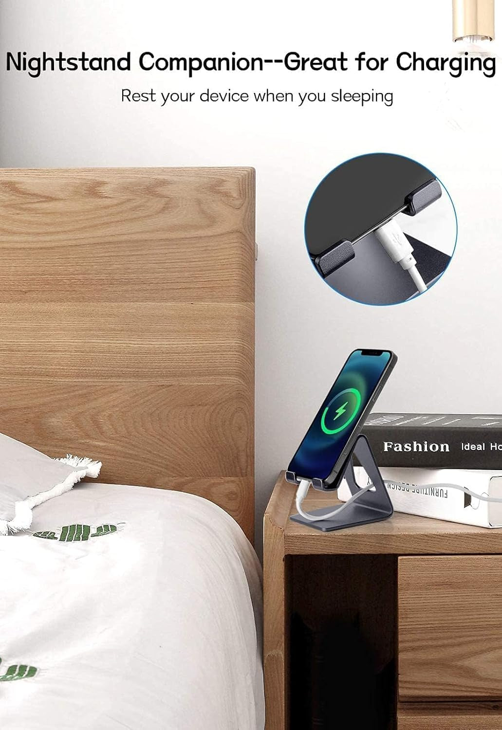 Ty Wats Minimalist Aluminum Desk Phone Stand – Fully Adjustable & Stable