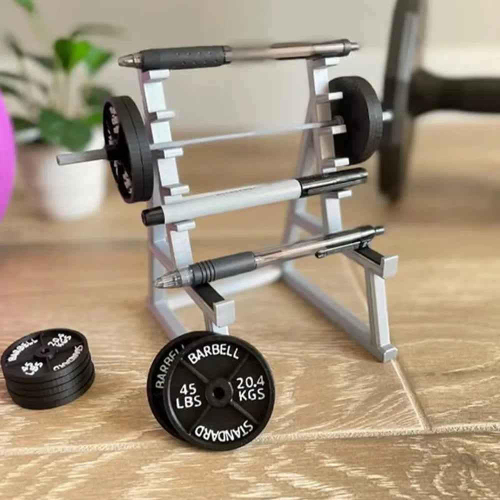 Squat Rack Pen Holder Fun Desk Accessories for Office Funny Pen Holder for Men Desk Mini Pen Organizer